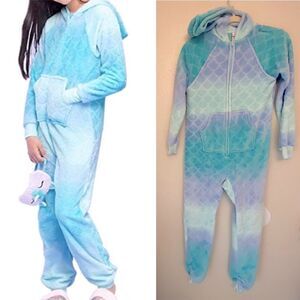 More than magic mermaid fuzzy fleece plush pajama Halloween costume L 10/12